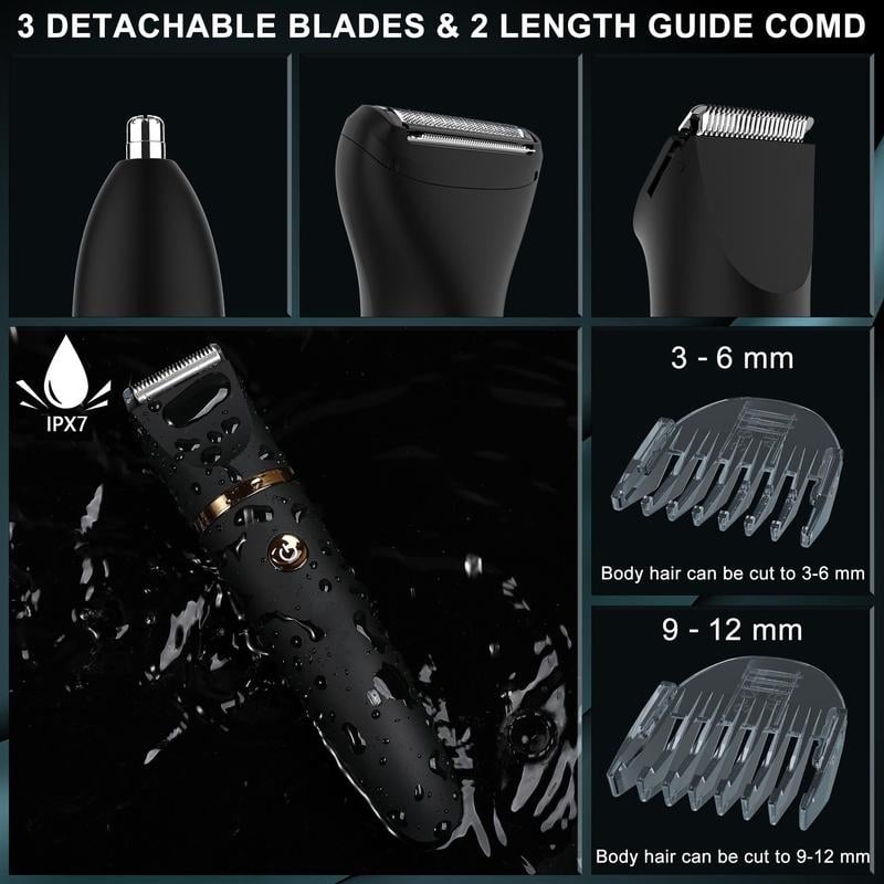 Men's 3-in-1 Electric Body Trimmer