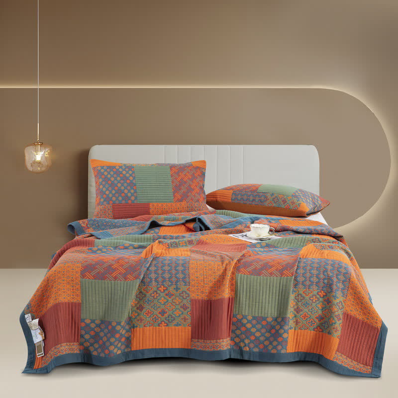 Soft Cotton Quilt - Lightweight Bed Cover for King Queen Beds - Pexav