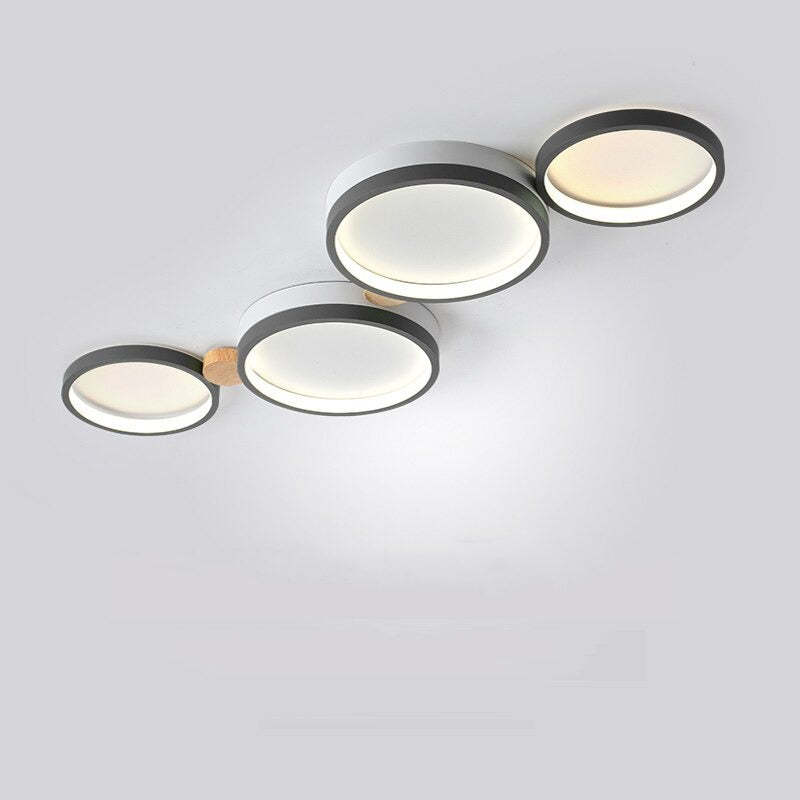 Soft Rounded Ceiling Lamp for Bedroom in White Finish