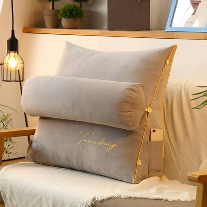 Comfortable Reading Pillow with Backrest for Bed and Sofa