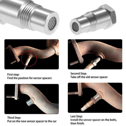 Universal O2 Sensor Spacer Block Off Kit M18*1.5