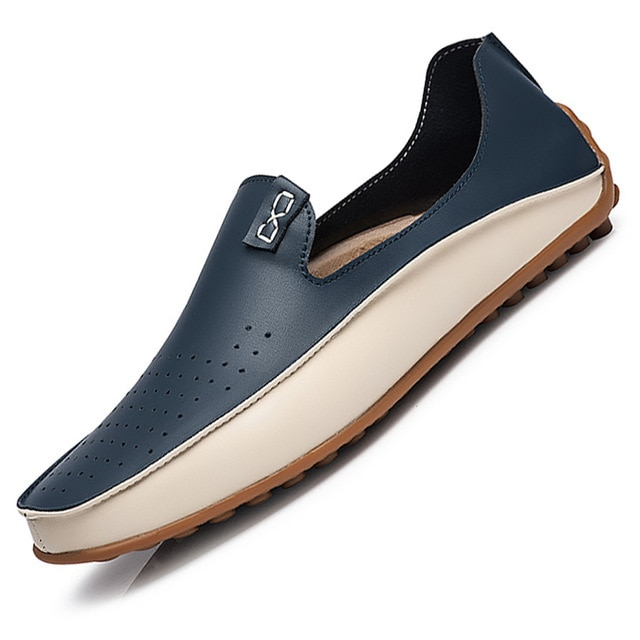Classic Leather Slip On Shoes