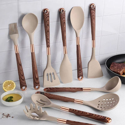 Durable 10pc Kitchen Tool Set with Ergonomic Handles - Pexav