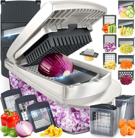 Easy 10-in-1 Kitchen Slicer with 8 Sharp Blades - Pexav