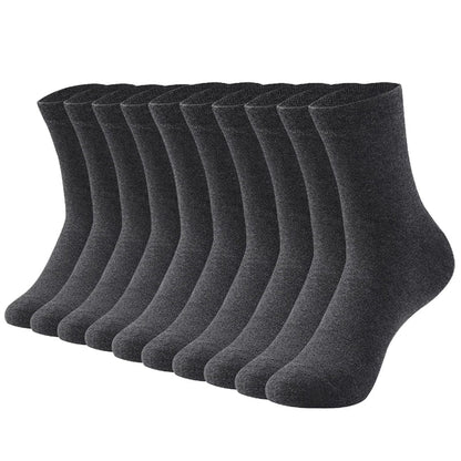 10 PAIRS OF BREATHABLE BAMBOO MEN'S SPORTS SOCKS - ANTI-SLIP-10 pairs D812-10DK-Nora Luxe