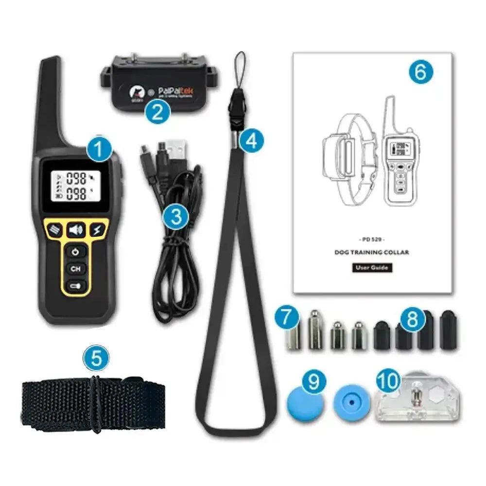 Waterproof Rechargeable Dog Training Collar with Remote