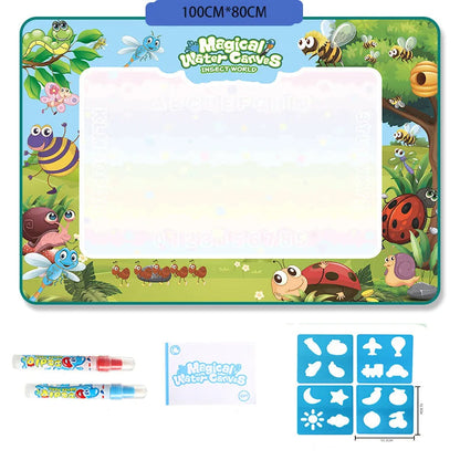 100 x 80cm Large Water Drawing Mat with Magic Pen Safe for Ages 3+