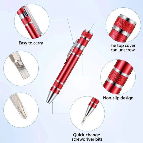 Compact 8-in-1 Multi Tool Pen