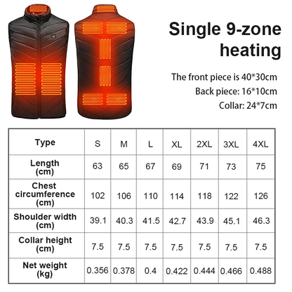 Warm Portable USB Heated Vest for Men and Women