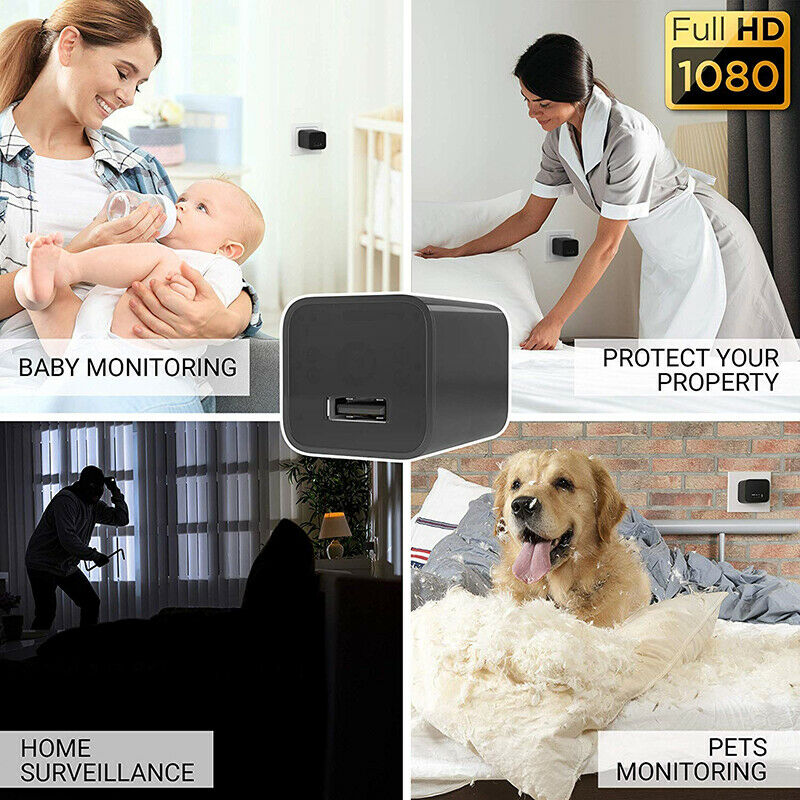 Compact 1080P Hidden Spy Camera Charger