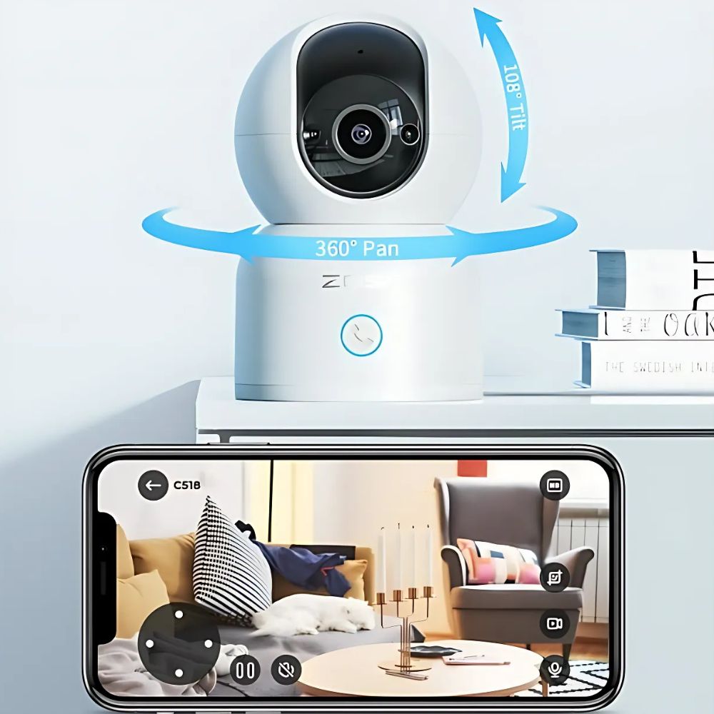 Wi-Fi Indoor Security PTZ Surveillance Camera - Pexav