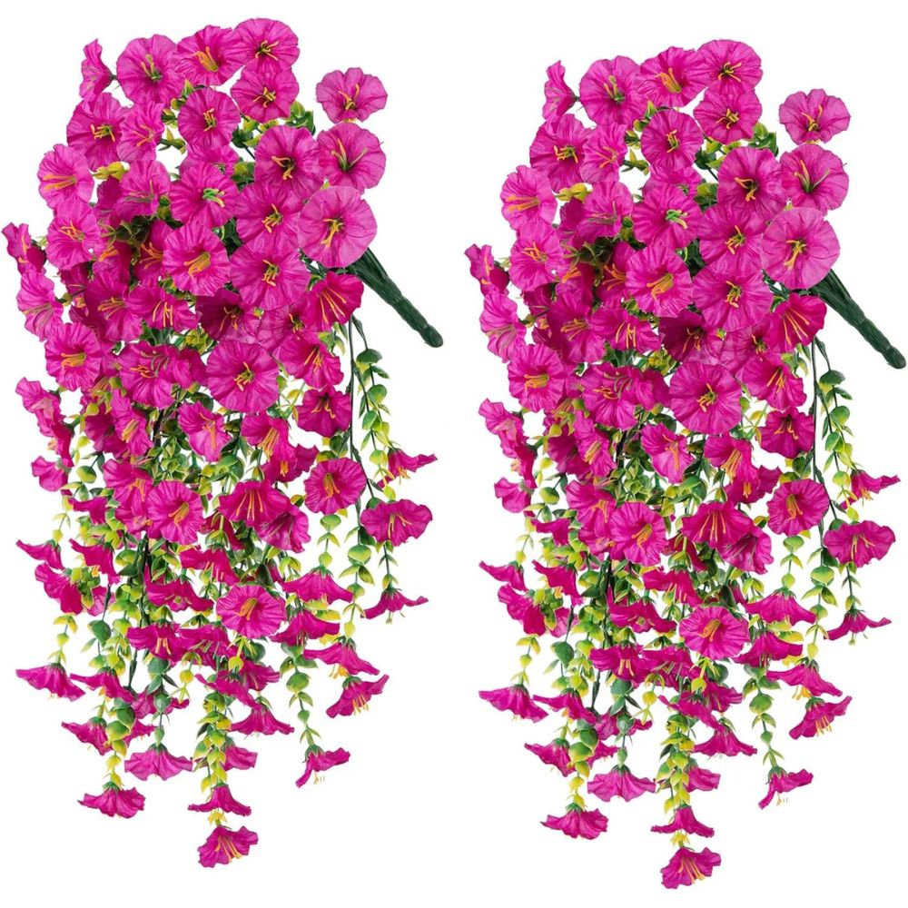 Weatherproof Fake Flower Hanging Basket Decoration