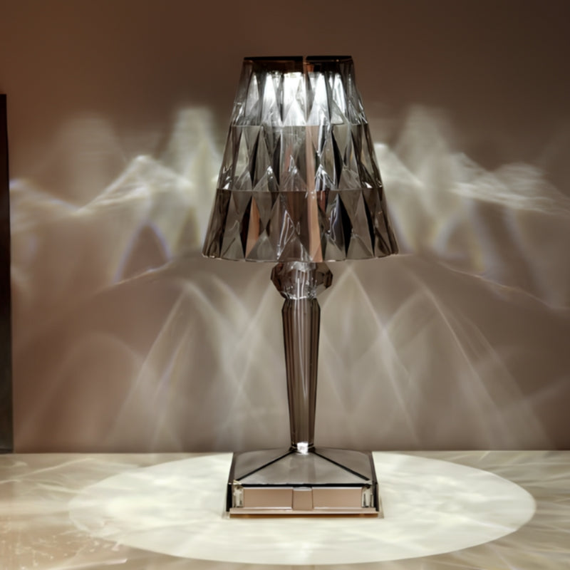 Sleek Glass Desk Lamp with Sensor Switch