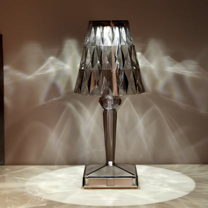 Sleek Glass Desk Lamp with Sensor Switch
