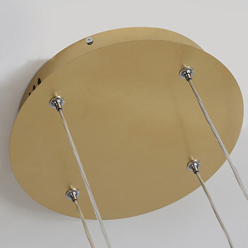 Stylish Pendant Light Circle Metal Black Gold Brown