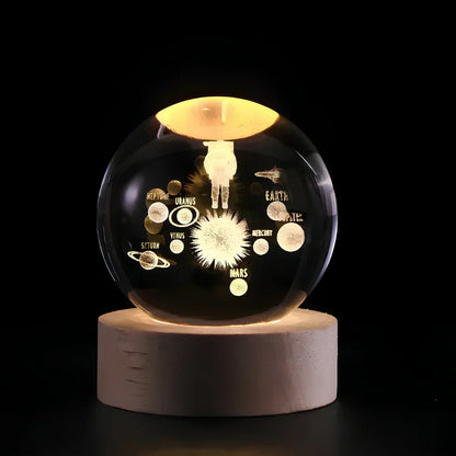 Glowing Glass Ball Table Lamp Modern Home Decoration