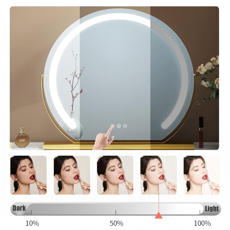 Smart LED Vanity Mirror with Touch Control & Rotation