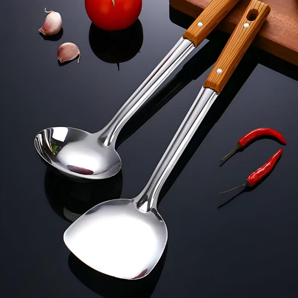Premium Kitchen Utensil Set with Wooden Handle