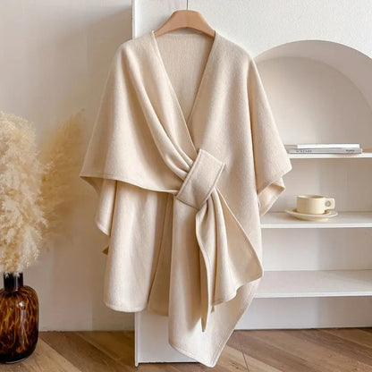 Waterproof Women's Wrap Coat Warm & Chic Outerwear