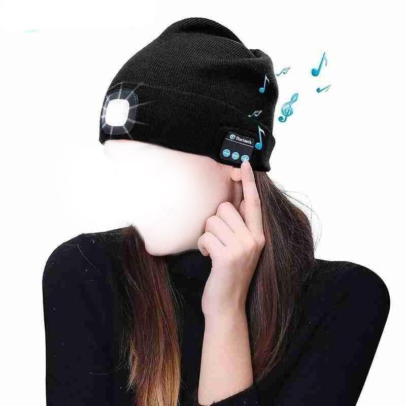 Wireless Music Beanie Hat with LED Light - Pexav