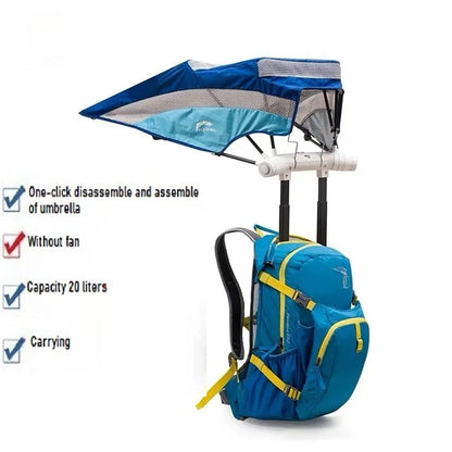 Waterproof Travel Backpack with Built-in Sun Shade