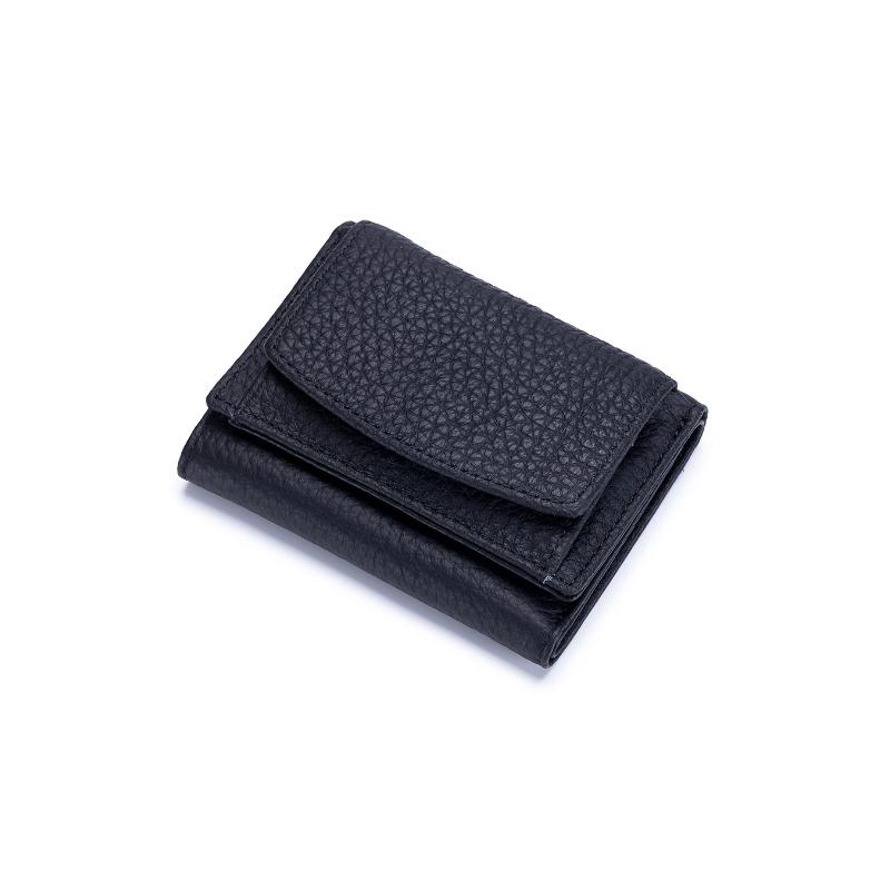 Small Genuine Leather Card Wallet with Coin Pocket - Pexav