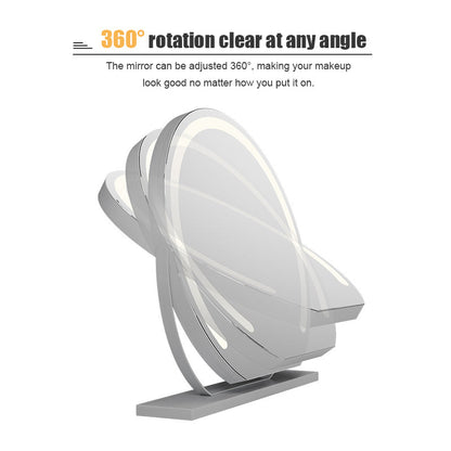 Smart LED Vanity Mirror with Touch Control & Rotation