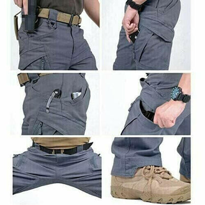 Rugged Outdoor Cargo Pants Waterproof Hiking Trousers