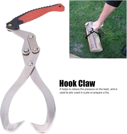 12-Inch Log Lifting Tongs – Heavy-Duty Wood Handling Claw Tool for Garden, Fireplace, and Outdoor Use