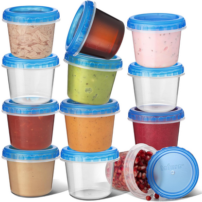 Set of 12 Collapsible Kitchen Food Containers - Pexav