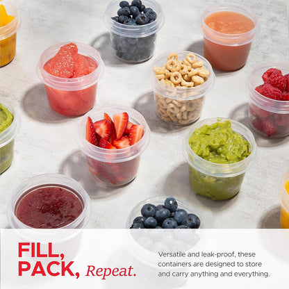12-Pack Reusable Small Food Storage Containers-Multicolored-Nora Luxe