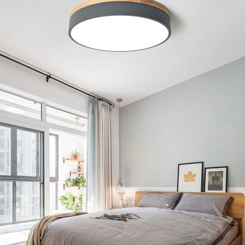 Bright Circular LED Ceiling Lamp Adjustable Light Fixture