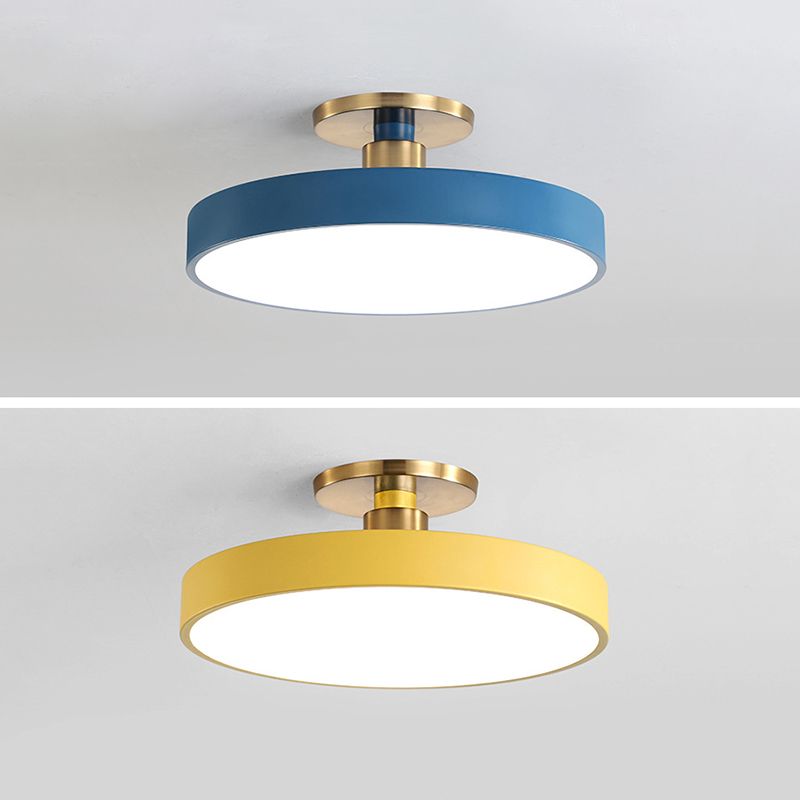 Simple White Round Ceiling Light Fixture