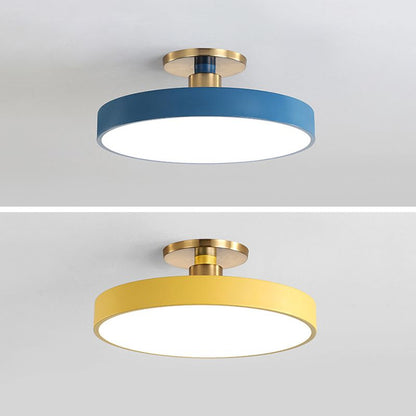 Simple White Round Ceiling Light Fixture