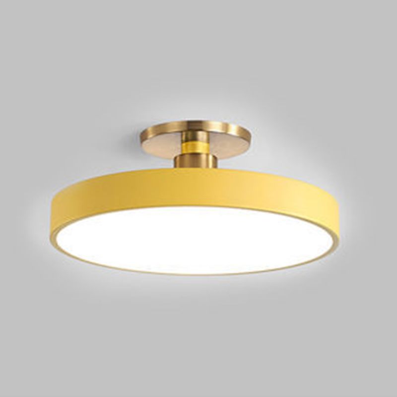 Simple White Round Ceiling Light Fixture
