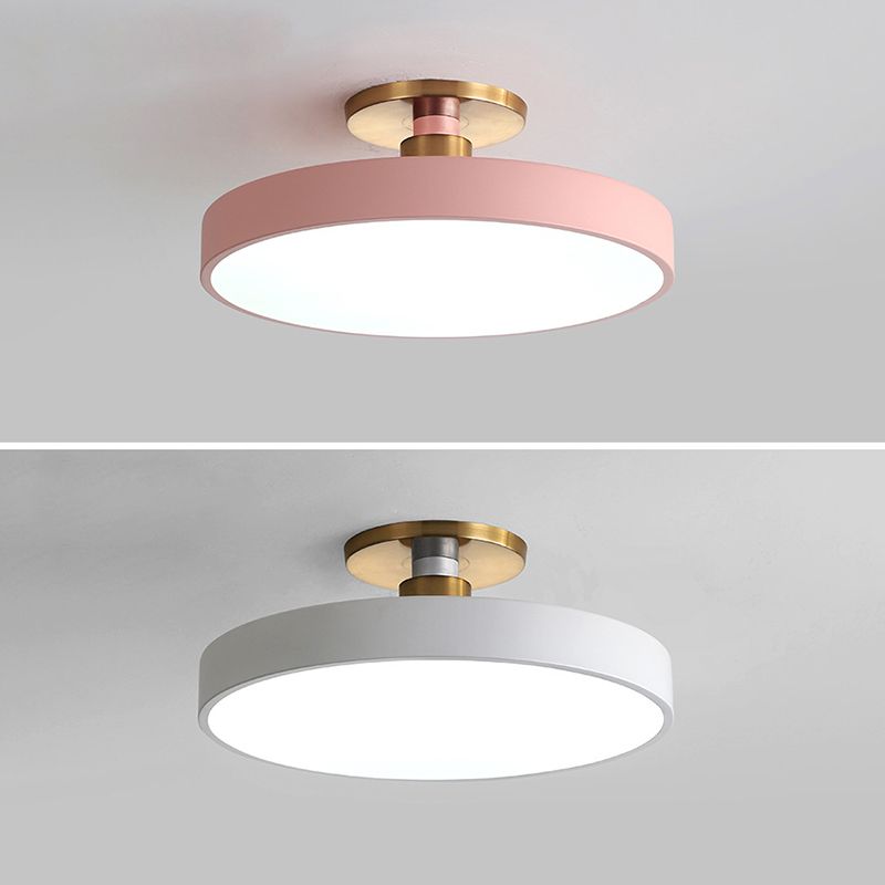 Simple White Round Ceiling Light Fixture