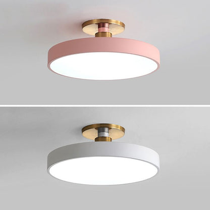 Simple White Round Ceiling Light Fixture