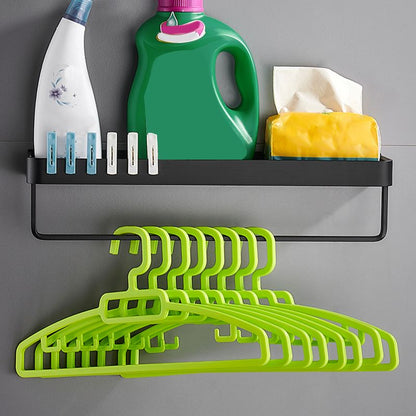 Sleek Black Metal Bath Shelf