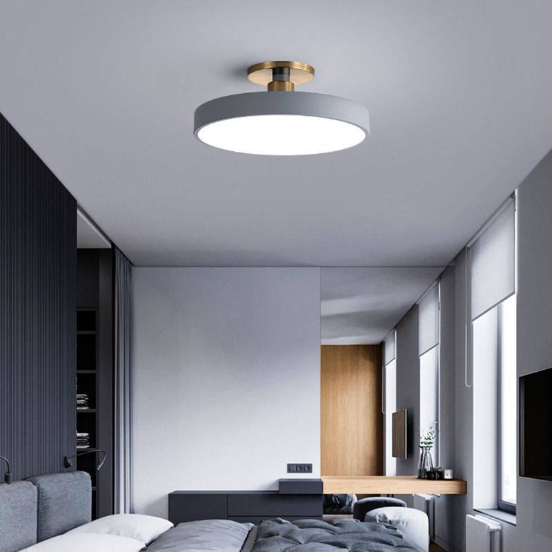 Simple White Round Ceiling Light Fixture