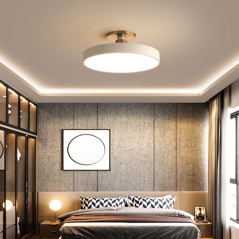 Simple White Round Ceiling Light Fixture