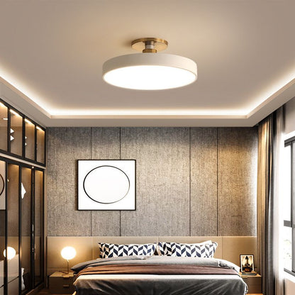 Simple White Round Ceiling Light Fixture