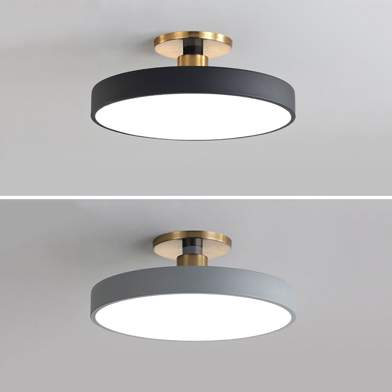 Simple White Round Ceiling Light Fixture