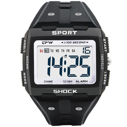 Waterproof Multifunction Sports Watch with Alarm - Pexav