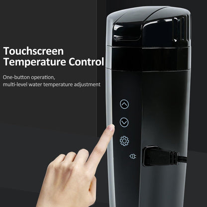 12V 400ml Portable Car Self-Heating Mug – Fast & Efficient Warmer with LCD Display