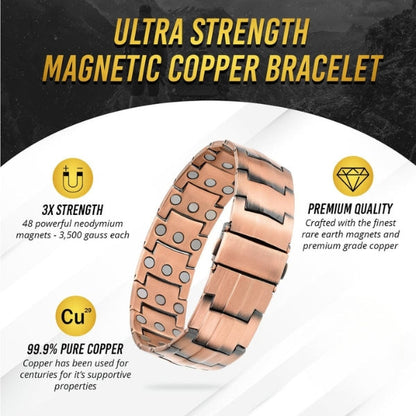 Strong Copper Magnet Therapy Bracelet for Men