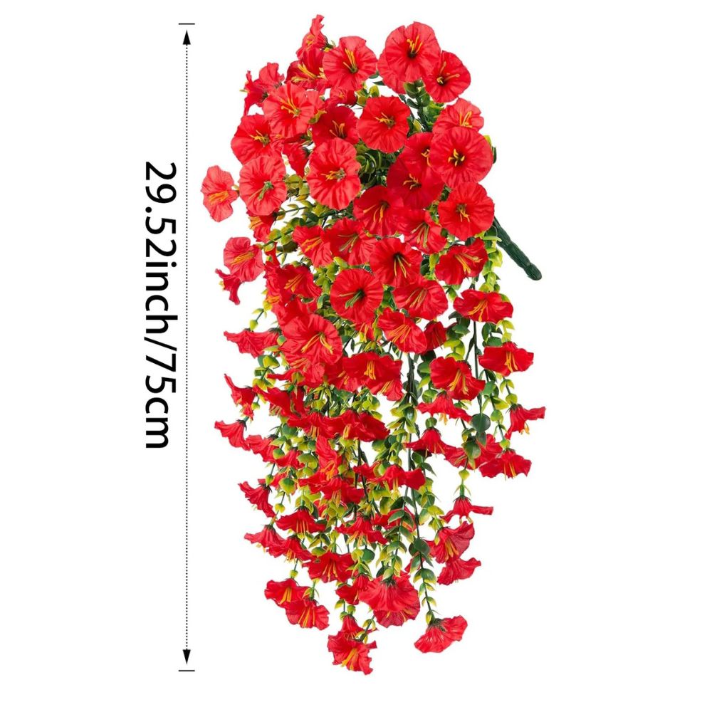 Weatherproof Fake Flower Hanging Basket Decoration