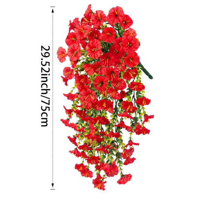 Weatherproof Fake Flower Hanging Basket Decoration