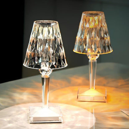 Sleek Glass Desk Lamp with Sensor Switch