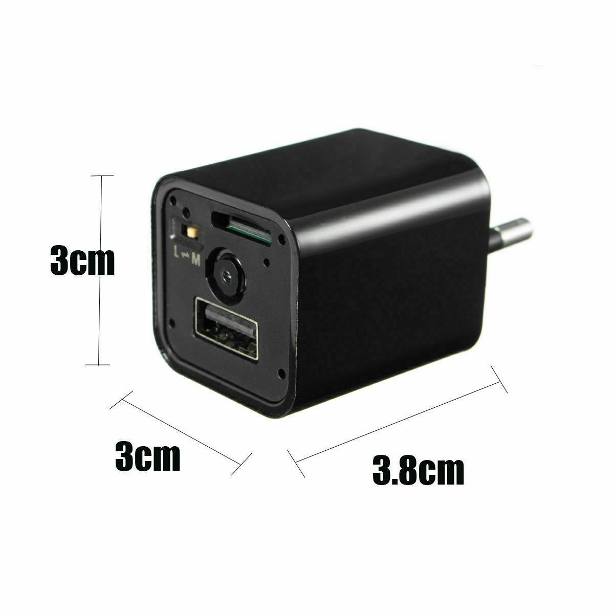 Compact 1080P Hidden Spy Camera Charger