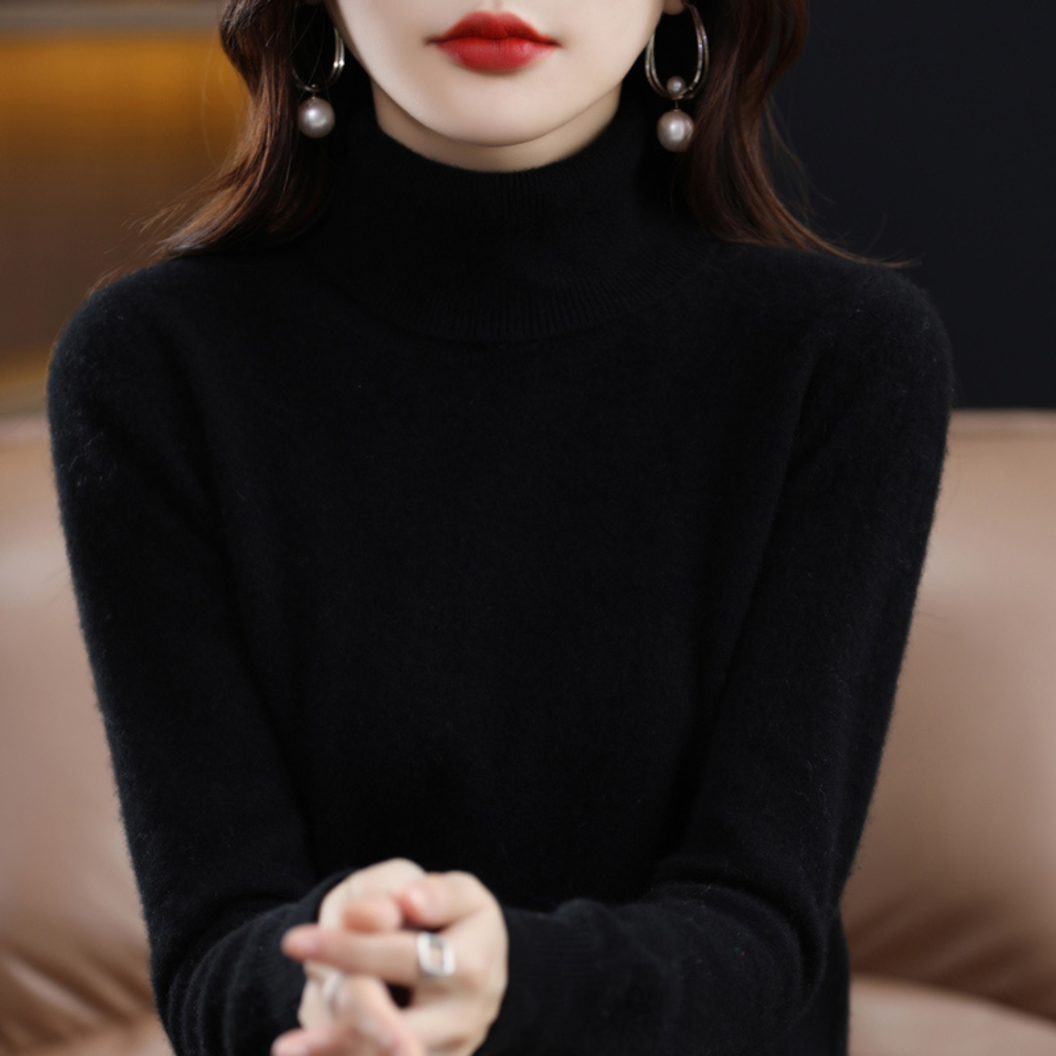 Soft Women's Cashmere Crew Neck Winter Sweater - Pexav